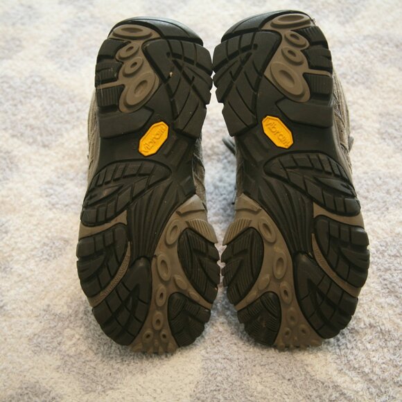 Merrell Women's Moab 2 Waterproof Hiking Boots, Size 5.5, Grey/Light Blue - Picture 2 of 5